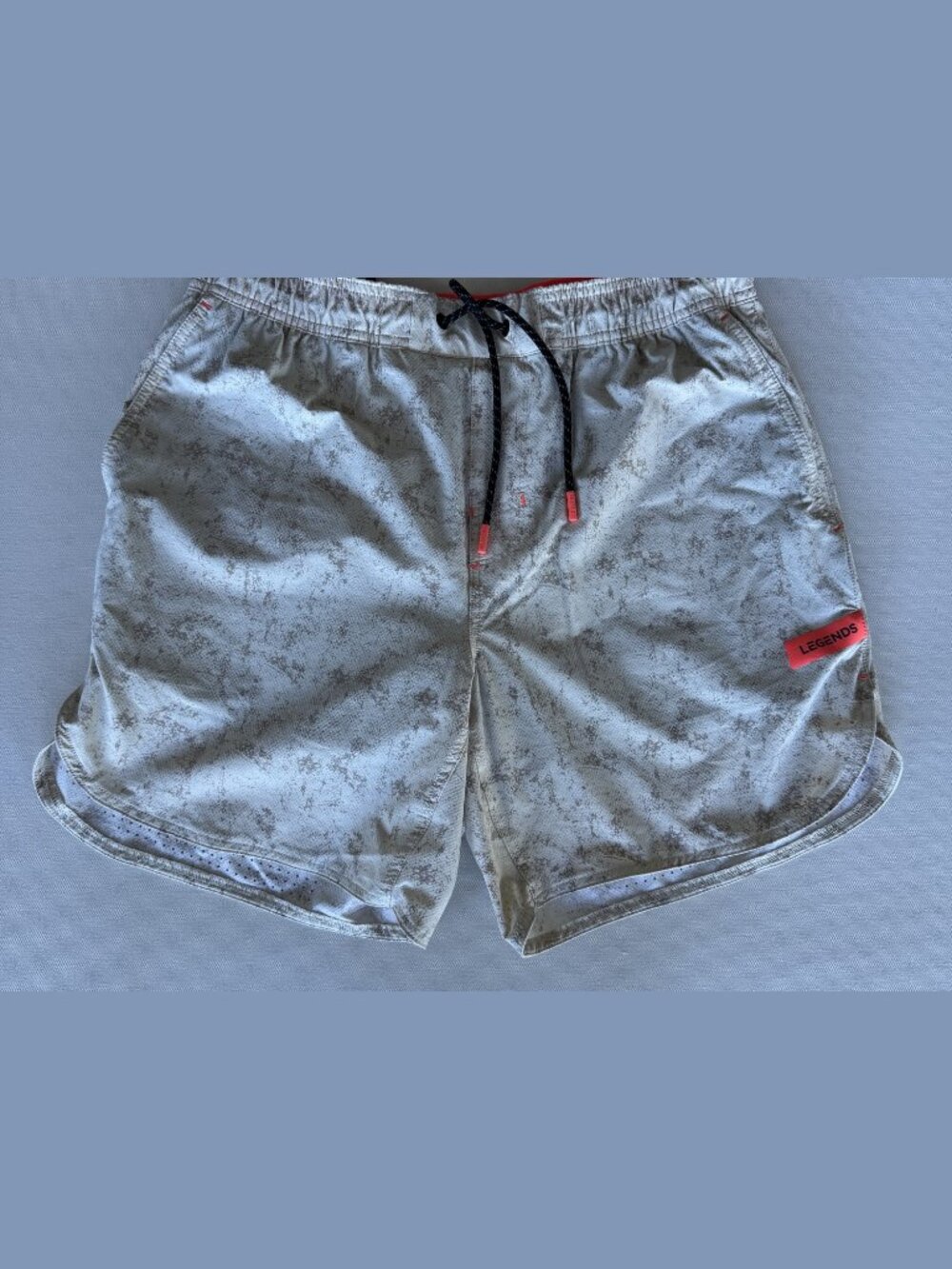Legends Shorts Cream Grey with Liner Size L